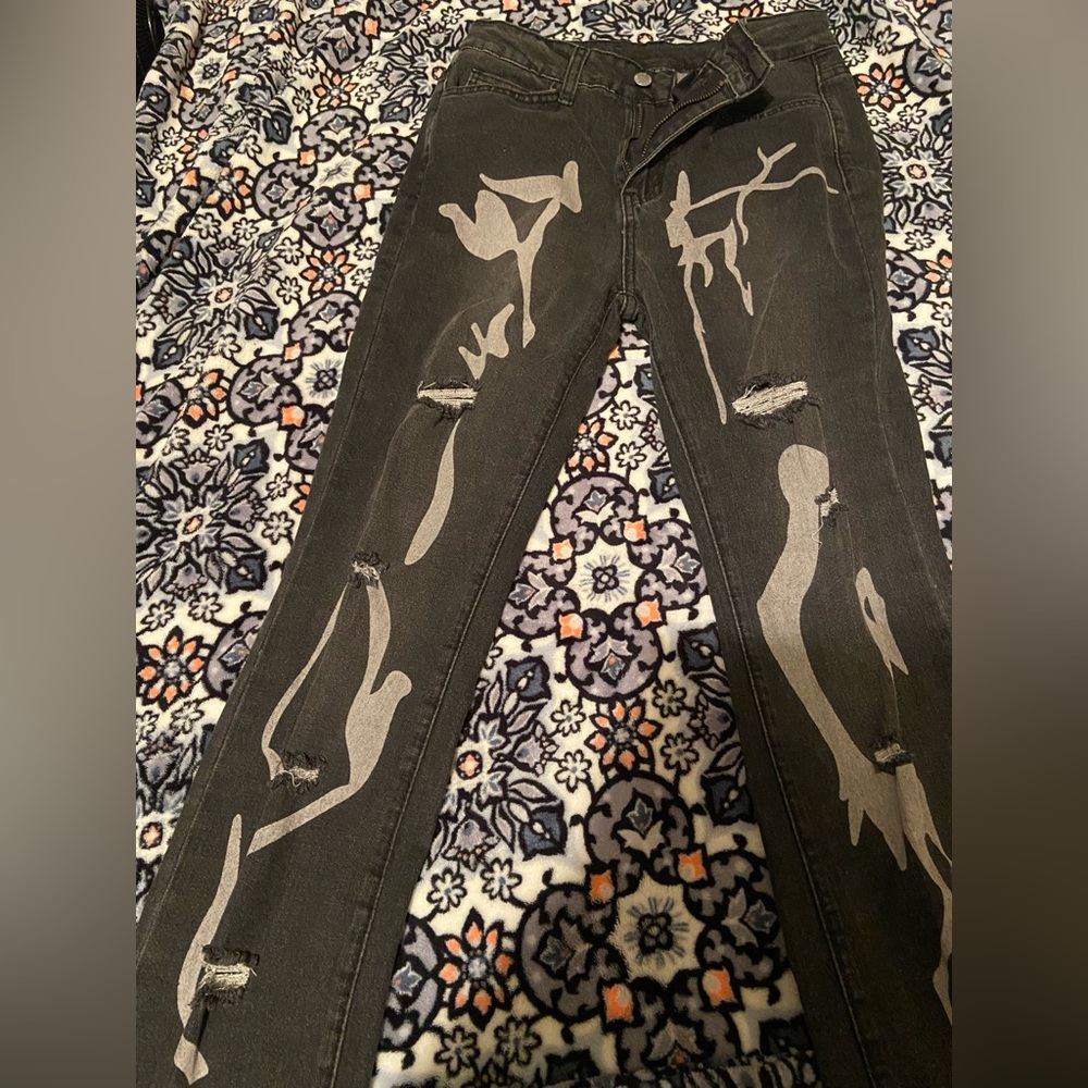 skeleton jeans
